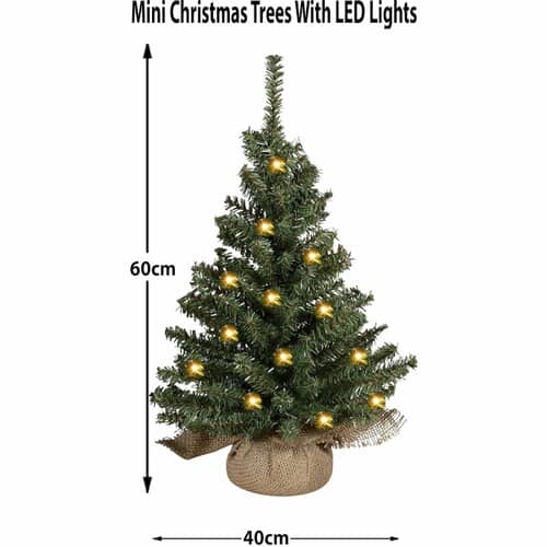 Kaemingk Everlands Imperial Mini Christmas Tree Pre Lit 60cm