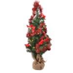 Lemax Kaemingk Everlands Mini Red Decorated Artificial Christmas Tree 60cm