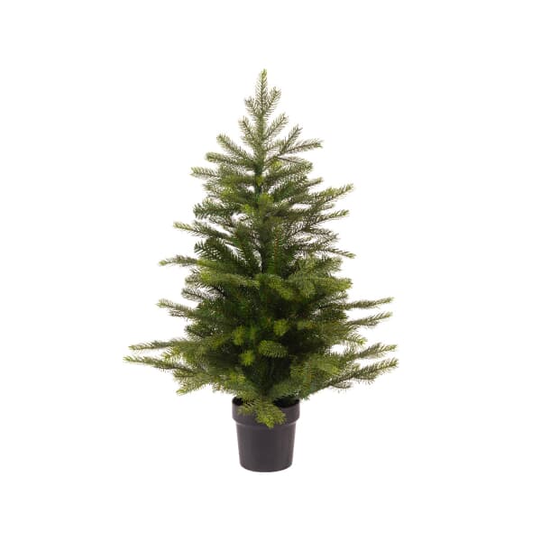 Kaemingk Everlands 60cm Grandis Mini Artificial Christmas Tree In Pot