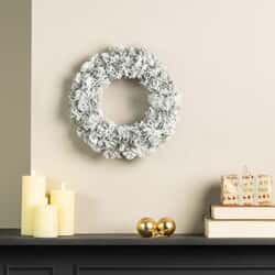 Kaemingk Everlands Snowy Imperial Artificial Christmas Wreath 35cm