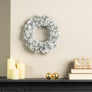 Kaemingk Everlands Snowy Imperial Artificial Christmas Wreath 35cm