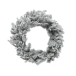 Lemax Kaemingk Everlands Frosted Grandis Wreath Grey 50cm