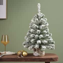 Kaemingk Everlands Imperial Indoor Mini Artificial Christmas Tree Snowy 60cm 