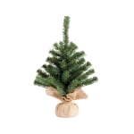 Kaemingk Everlands 45cm Mini Tree In Jute Bag Artificial Christmas Tree