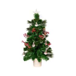 Kaemingk Everlands Paris Fibre Optic Artificial Christmas Tree with LEDs 90cm