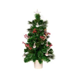 Kaemingk Everlands Paris Fibre Optic Artificial Christmas Tree with LEDs 90cm