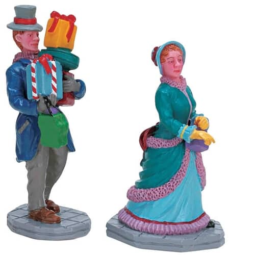 Lemax Christmas Village Out Shopping - Set of 2 - 72383
