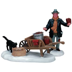 Lemax Christmas Village Roasted Chestnut Vendor Set Of 2 - 72399