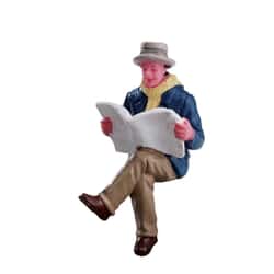 Lemax Christmas Village Reading Morning Papers - 72506