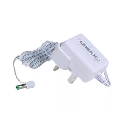 Lemax Christmas Village UK Plug Power Adaptor 4.5V 550Ma White 1-Output Bs - 74254