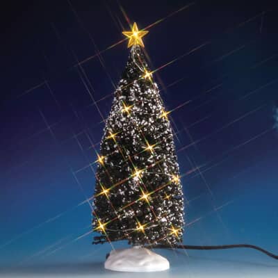 Lemax Christmas Village Evergreen Tree With 24 Clear Light Battery Operated (4.5V) - 74264