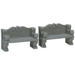 Lemax Lemax Christmas Village Stone Bench Set Of 2 - 74612