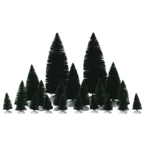 Lemax Christmas Village 21 pc Assorted Fir Trees - 74691