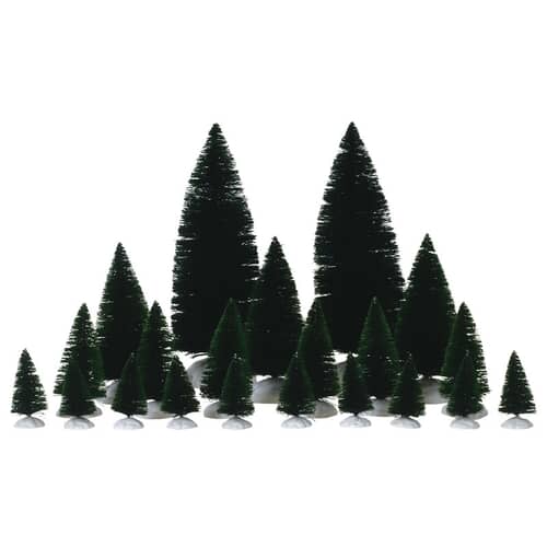 Lemax Christmas Village 21 pc Assorted Fir Trees - 74691