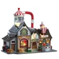 Lemax Christmas Village Bells Gourmet Popcorn Factory With 4.5V Adaptor - 75188