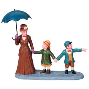 Lemax Christmas Village Walking With Nanny - 92621