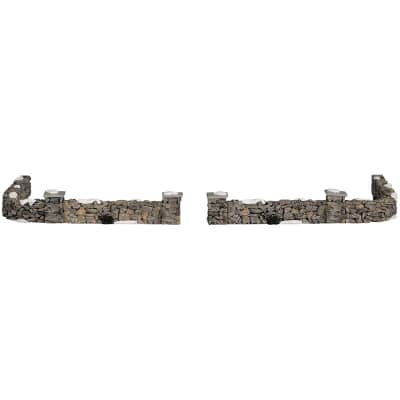 Lemax Christmas Village Colonial Stone Wall Set Of 10 - 93304