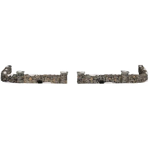 Lemax Christmas Village Colonial Stone Wall Set Of 10 - 93304