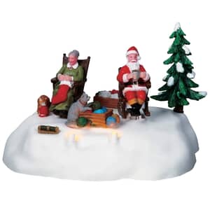 Lemax Christmas Village Knitting Christmas Stockings  - 94047