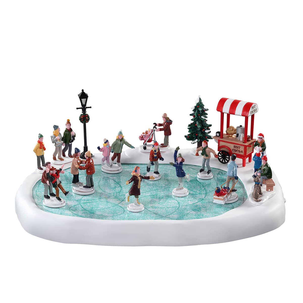 Lemax - Village Skating Pond With Sound W/4.5V Adaptor - (94048) - £47.