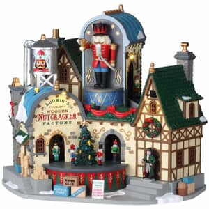 Lemax Christmas Village Ludwigs Wooden Nutcracker Factory With 4.5V Adaptor - 95463