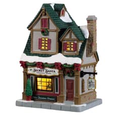 Lemax Christmas Village The Secret Santa Christmas Shoppe Battery Operated Led - 95512