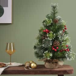 Kaemingk Everlands Ipswich Snowy Berries Mini Tree 45cm