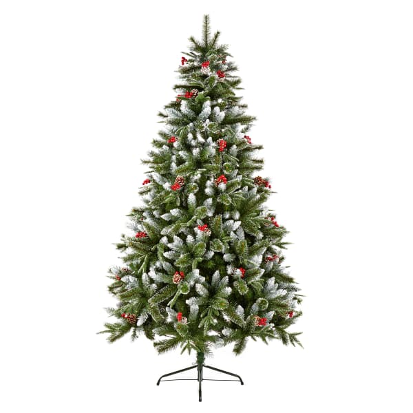 Premier Christmas Tree 2.1m New Jersey Spruce Artificial Christmas Tree with Bristle Berries and Cones