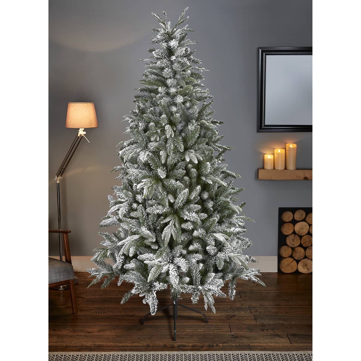 Premier Christmas Tree Lapland Flocked  Spruce 2.1m Artificial  