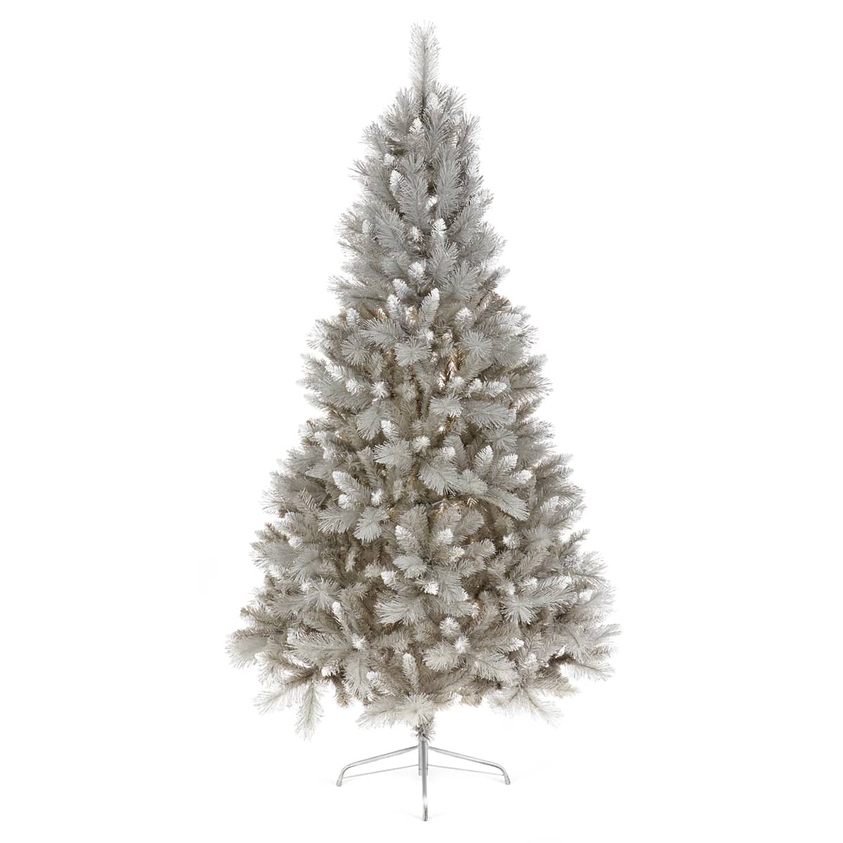 silver fake christmas tree